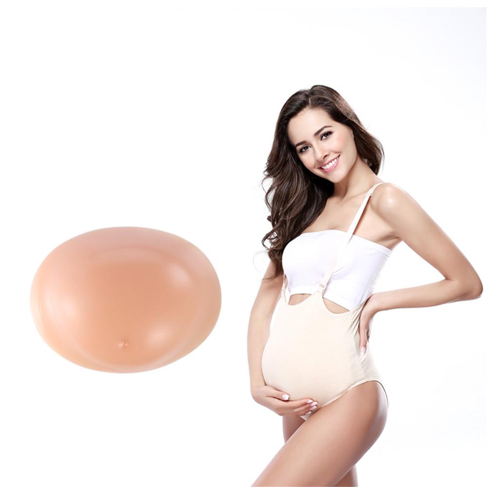 2-10 Months Silicone Fake Pregnant Belly Artificial Stomach Show Props for Crossdressing Actor - TRANSWEET