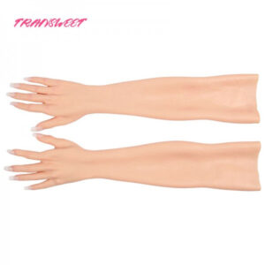 TRANSWEET Silicone Female Hand Gloves Sleeve Highly Simulated Skin Artificial Arms Cover Scars - TRANSWEET