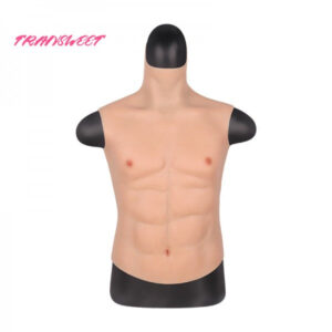 TRANSWEET Artificial Realistic fake muscle Vest Bodysuit Realistic Chest Muscle for Cosplay Movie Actors - TRANSWEET