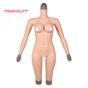 TRANSWEET D cup Silicone Breast Froms Full Body Whole Silicone Bodysuit Big Huge Boobs with Aritificial Vagina Crossdresser - TRANSWEET