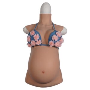 4-9 Months Realistic Silicone Fake Pregnancy Belly Artificial Belly for Cosplay - TRANSWEET