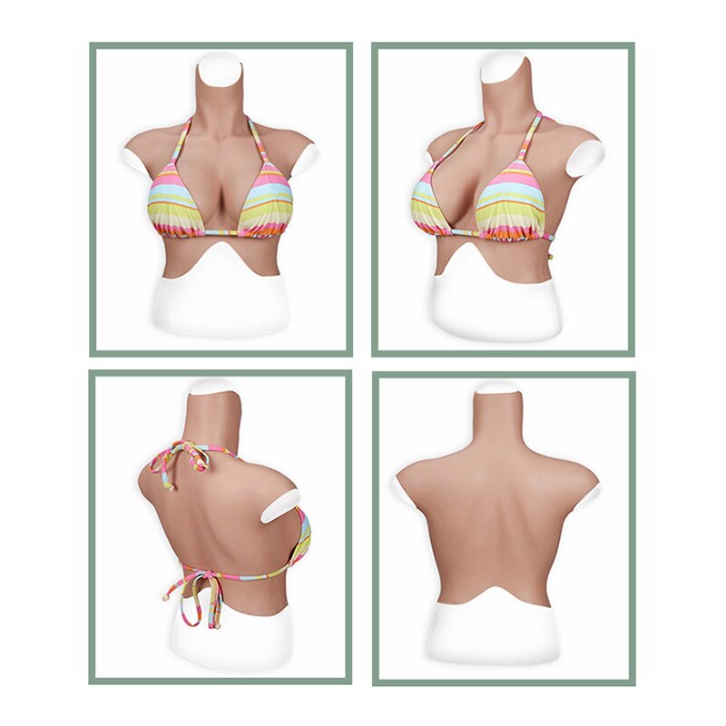 7th Generation Version No Oil Realistic Silicone Breast Forms Fake Boobs for Drag Queen Shemale Crossdresser Cosplay - TRANSWEET