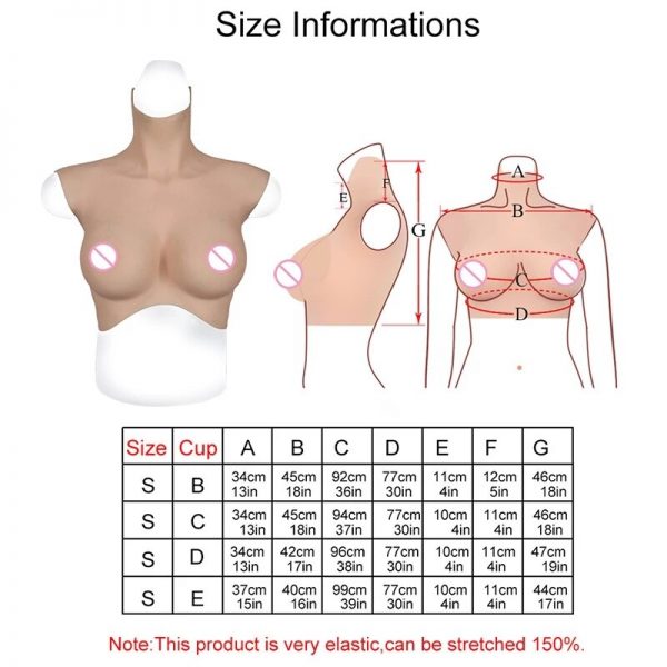 2022 New Arrival No Oil Silicone Breast Forms Plate Fake Boobs ( S Size ) - TRANSWEET