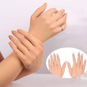 Artificial Skin Female Hand Mannequin Silicone Gloves 1 Pair - TRANSWEET