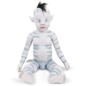 20 inch Full Body Silicone Eyes Closed Reborn Baby Avatar Not Vinyl Dolls, Lifelike Realistic Baby Dolls Boy - TRANSWEET