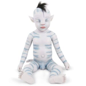 20 inch Full Body Silicone Closed Eyes Reborn Baby Avatar Silicone Baby Doll Boy - TRANSWEET