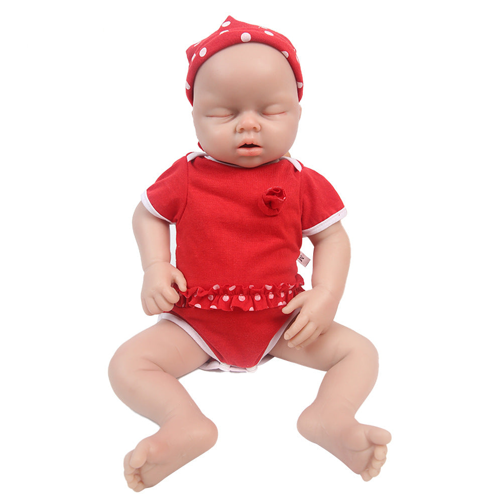 20 inch Eyes Closed Full Body Silicone Baby Dolls Realistic, Non Vinyl Dolls, Bald Newborn Silicone Dolls Full Silicone Baby - Girl - TRANSWEET