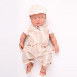 18.5 Inch inch Eye Closed Full Silicone Baby Doll ,Not Vinyl Dolls,Sleeping Lifelike Reborn Baby Doll,Realistic Newborn Real Baby Doll Boy - TRANSWEET