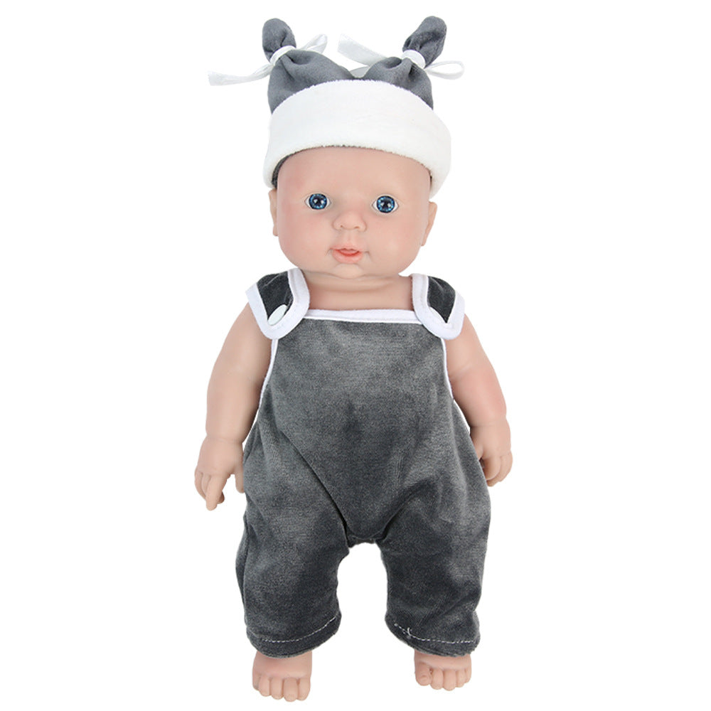 11.4 Inch Full Silicone Doll Mini Realistic Newborn Baby Dolls with Clothes -Boy - TRANSWEET