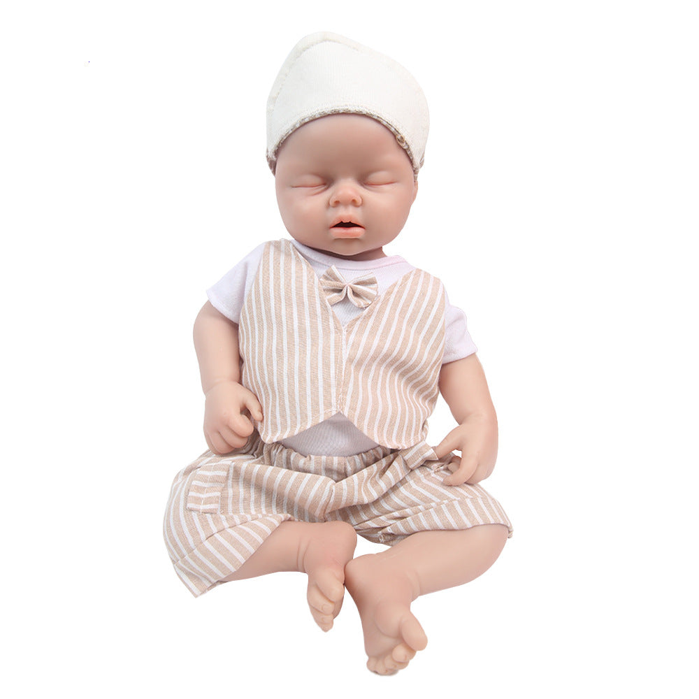 20 inch Eyes Closed Full Body Silicone Baby Dolls Realistic, Non Vinyl Dolls, Reborn Silicone Dolls Full Silicone Baby - Boy - TRANSWEET