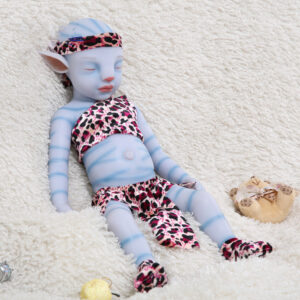 20 inch Full Body Silicone Eyes Closed Reborn Baby Avatar Silicone Baby Doll Boy - TRANSWEET