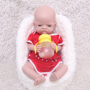 19 Inch Eyes Open Full Body Silicone Baby Dolls Realistic, Non Vinyl Dolls, Reborn Silicone Dolls Girl - TRANSWEET