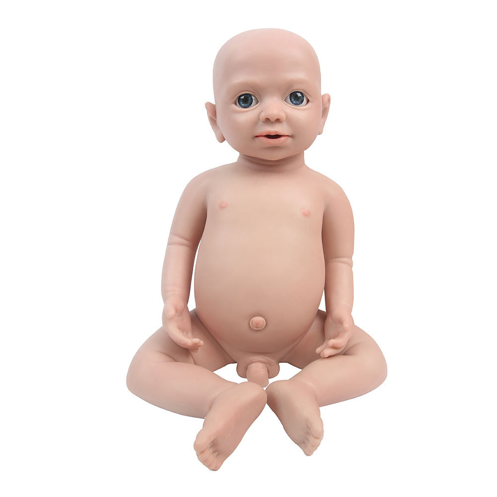 19 Inch Full Body Silicone Doll Mouth Open Not Vinyl Dolls, Silicone Dolls Full Silicone Baby - Boy - TRANSWEET