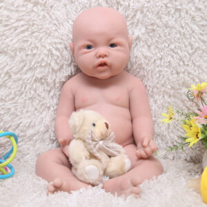 17 inch Full Body Silicone Baby Dolls , Non Vinyl Dolls, Realistic Newborn Silicone Baby Doll Mouth Open for Children Gifts Doll Collectors- Boy - TRANSWEET