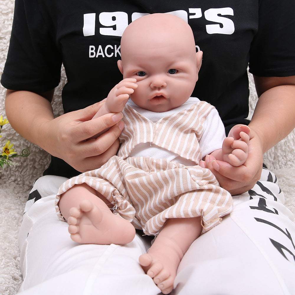 17 inch Full Body Silicone Baby Dolls , Non Vinyl Dolls, Realistic Newborn Silicone Baby Doll Mouth Open for Children Gifts Doll Collectors- Boy - TRANSWEET