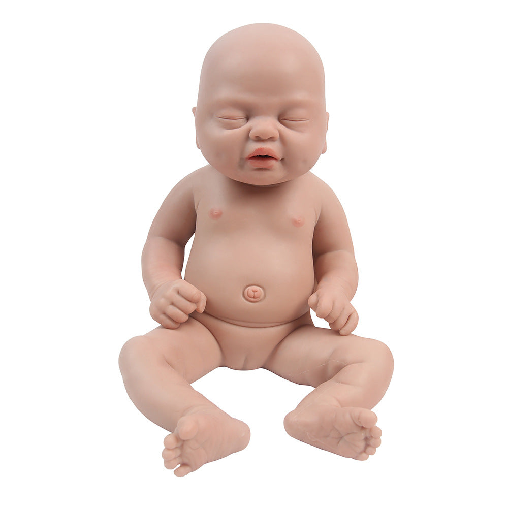 14 Inch Silicone Doll Mini Realistic Newborn Full Body Silicone Doll Mouth Open with Clothes - Girl - TRANSWEET