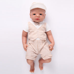 21 inch Eye Open Full Body Silicone Baby Dolls, Not Vinyl Dolls, Reborn Silicone Dolls Boy - TRANSWEET