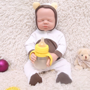 19 inch Eye Closed Full Body Silicone Baby Dolls, Not Vinyl Dolls,  Lifelike Silicone Dolls Asleep Full Silicone Baby - Boy - TRANSWEET