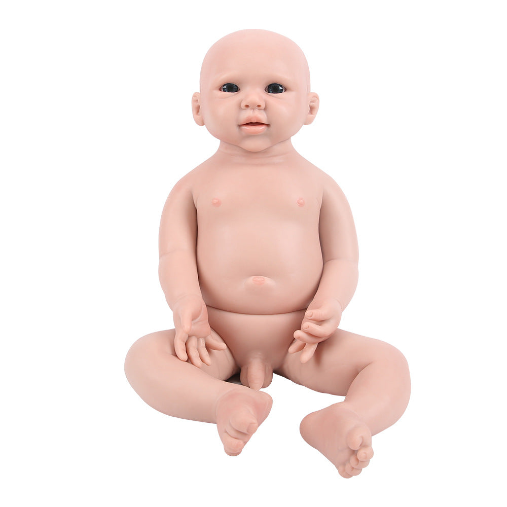 19 Inch Eyes Open and Mouth Open Full Body Silicone Baby Dolls Realistic, Non Vinyl Dolls, Newborn Silicone Dolls Full Silicone Baby - Boy - TRANSWEET