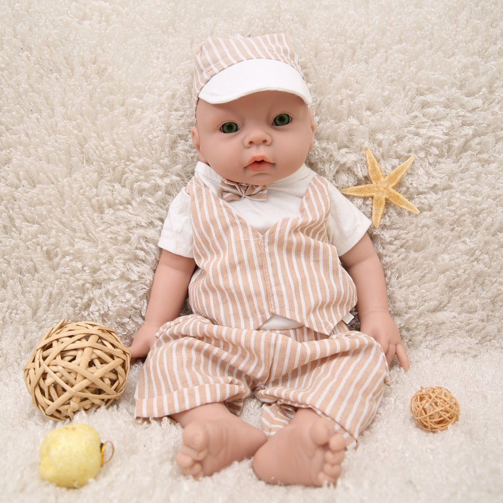 20 inch Eyes Open Full Body Silicone Baby Dolls Realistic, Non Vinyl Dolls, Realistic Real Baby Doll, Lifelike Alive Newborn Baby Doll -Boy - TRANSWEET