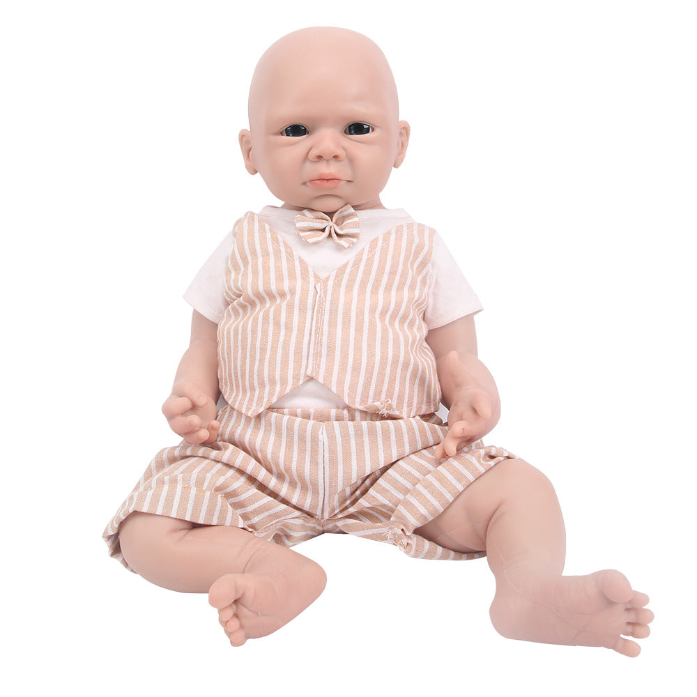 20 inch Eyes Open Newborn Full Body Silicone Baby Dolls, Non Vinyl Dolls,  Real Full Weighted Silicone Baby Doll Boy - TRANSWEET