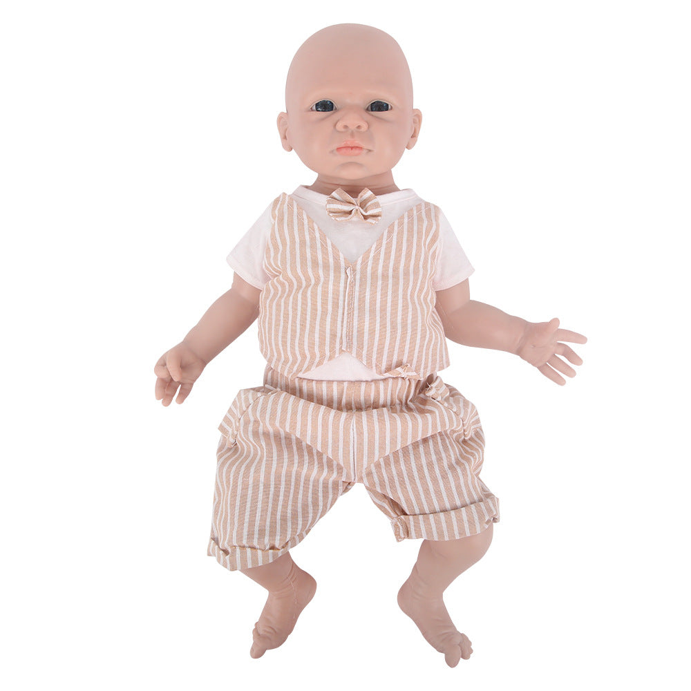 20 inch Eyes Open Newborn Full Body Silicone Baby Dolls, Non Vinyl Dolls,  Real Full Weighted Silicone Baby Doll Boy - TRANSWEET