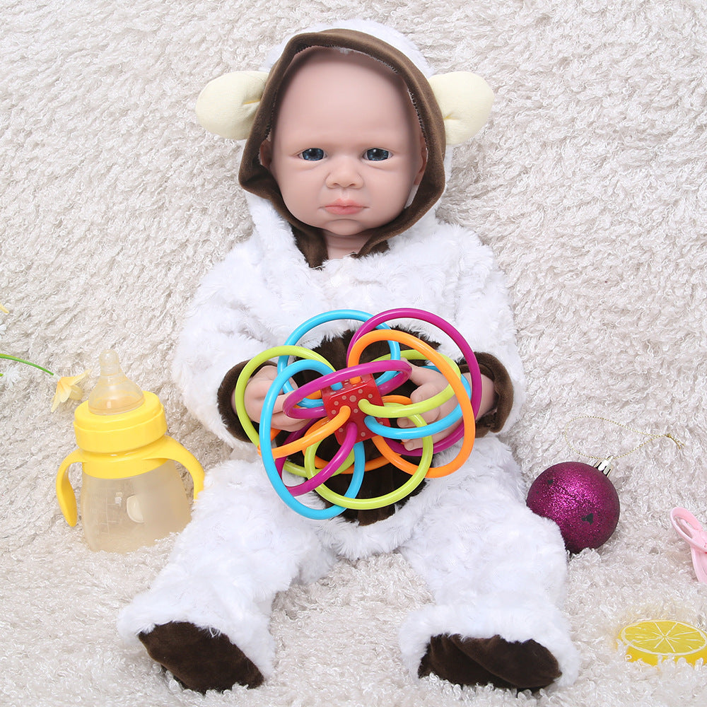 20 inch Eyes Open Newborn Full Body Silicone Baby Dolls, Non Vinyl Dolls,  Real Full Weighted Silicone Baby Doll Boy - TRANSWEET