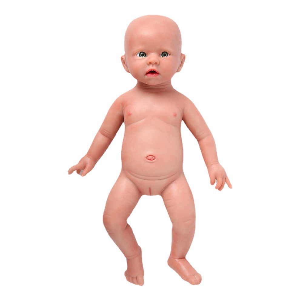 19 Inch Full Body Silicone Baby Dolls Realistic, Not Vinyl Dolls, Bald Real Lifelike Silicone Baby Doll for DIY Lovers Doll Collectors  - Girl - TRANSWEET