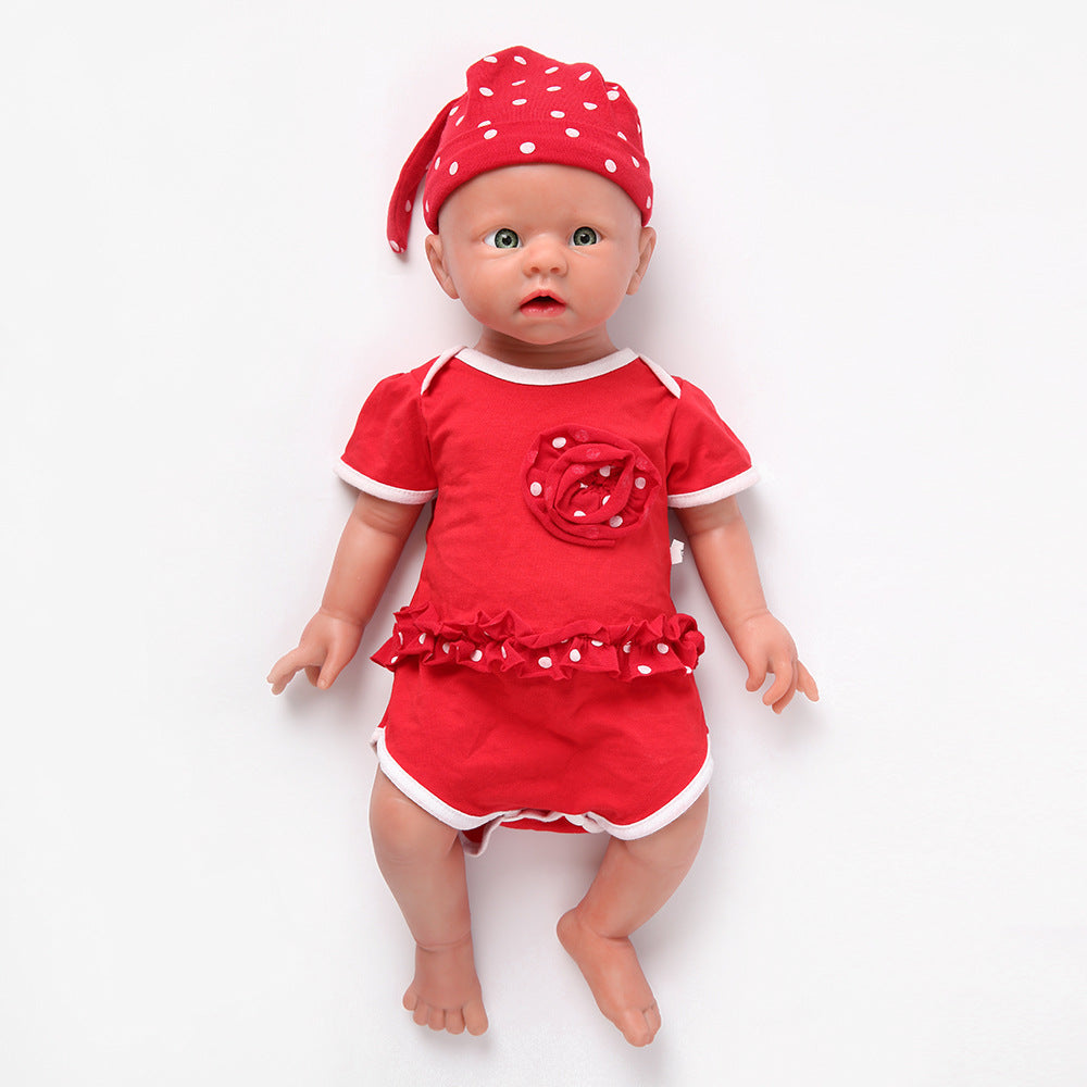 19 Inch Full Body Silicone Baby Dolls Realistic, Not Vinyl Dolls, Bald Real Lifelike Silicone Baby Doll for DIY Lovers Doll Collectors  - Girl - TRANSWEET