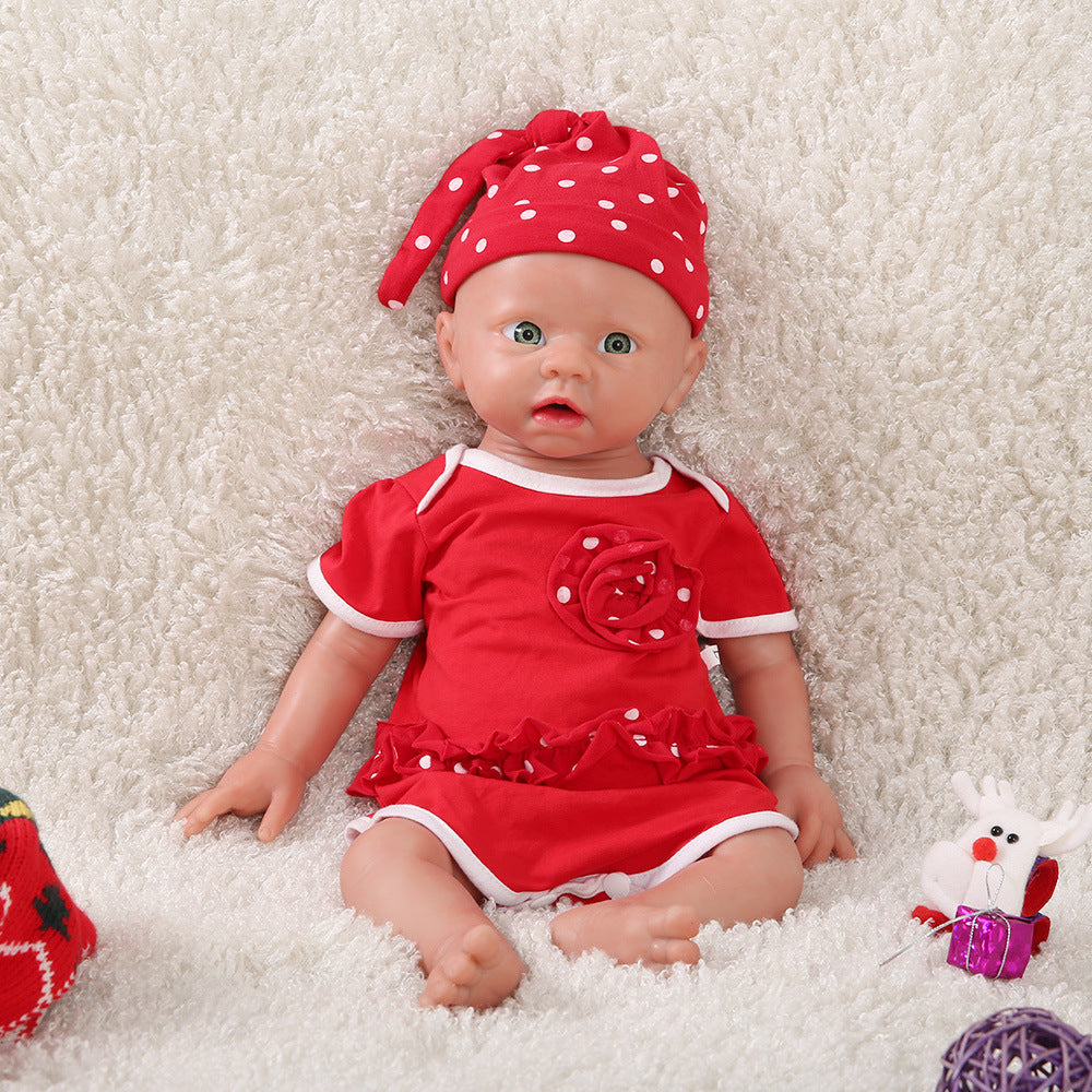 19 Inch Full Body Silicone Baby Dolls Realistic, Not Vinyl Dolls, Bald Real Lifelike Silicone Baby Doll for DIY Lovers Doll Collectors  - Girl - TRANSWEET