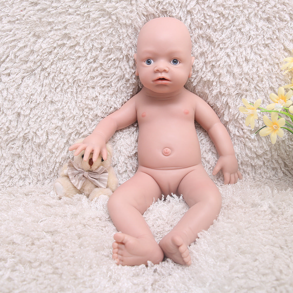 18.5 Inch Full Silicone Doll Realistic Newborn Baby Dolls Eyes Open Silicone Full Body Girl - TRANSWEET