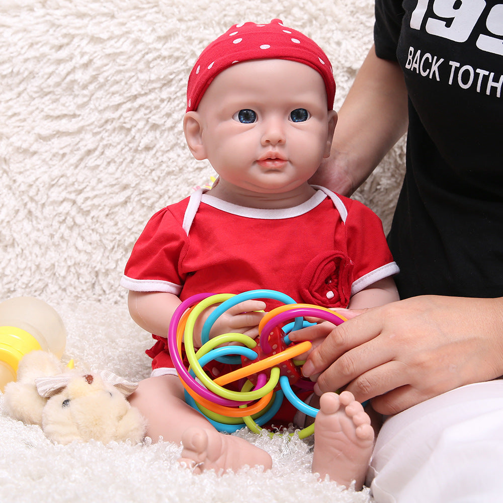 20 inch Eyes Open Full Body Silicone Baby Dolls Realistic, Non Vinyl Dolls, Bald Newborn Silicone Dolls Full Silicone Baby - Girl - TRANSWEET