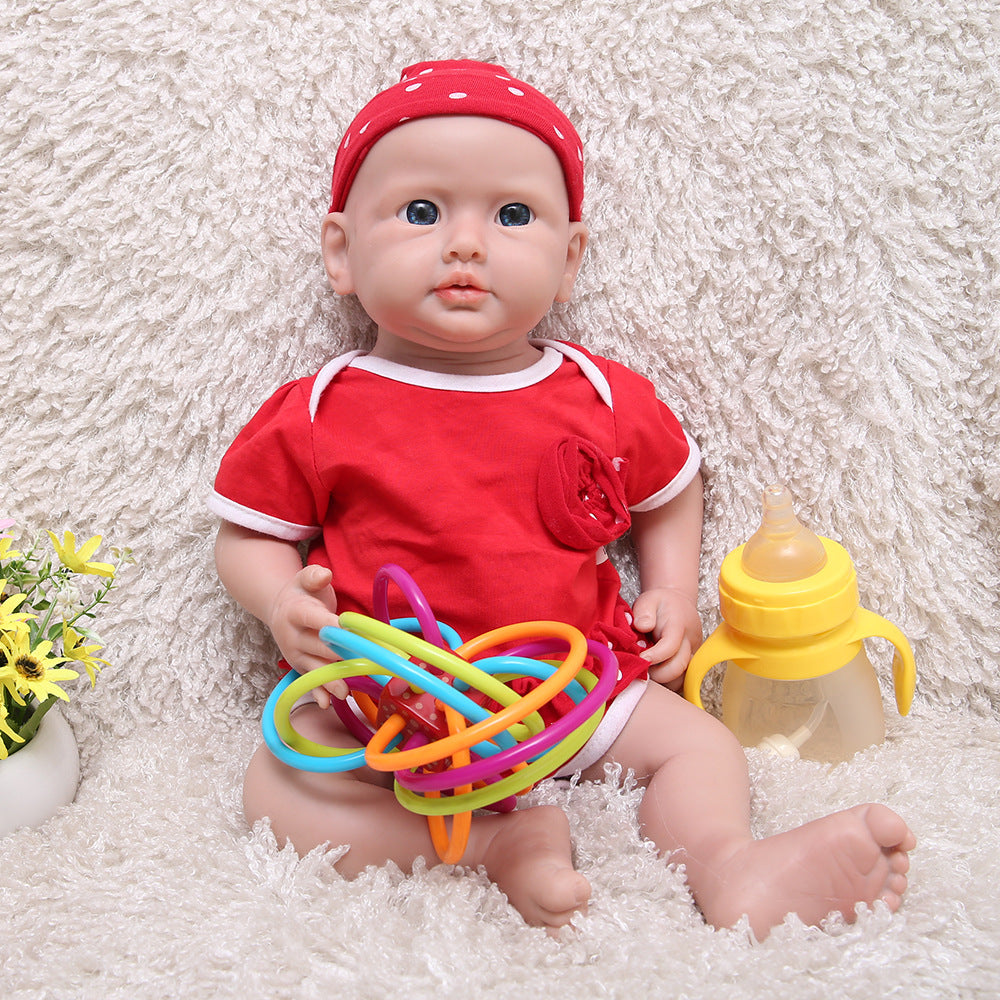 20 inch Eyes Open Full Body Silicone Baby Dolls Realistic, Non Vinyl Dolls, Bald Newborn Silicone Dolls Full Silicone Baby - Girl - TRANSWEET