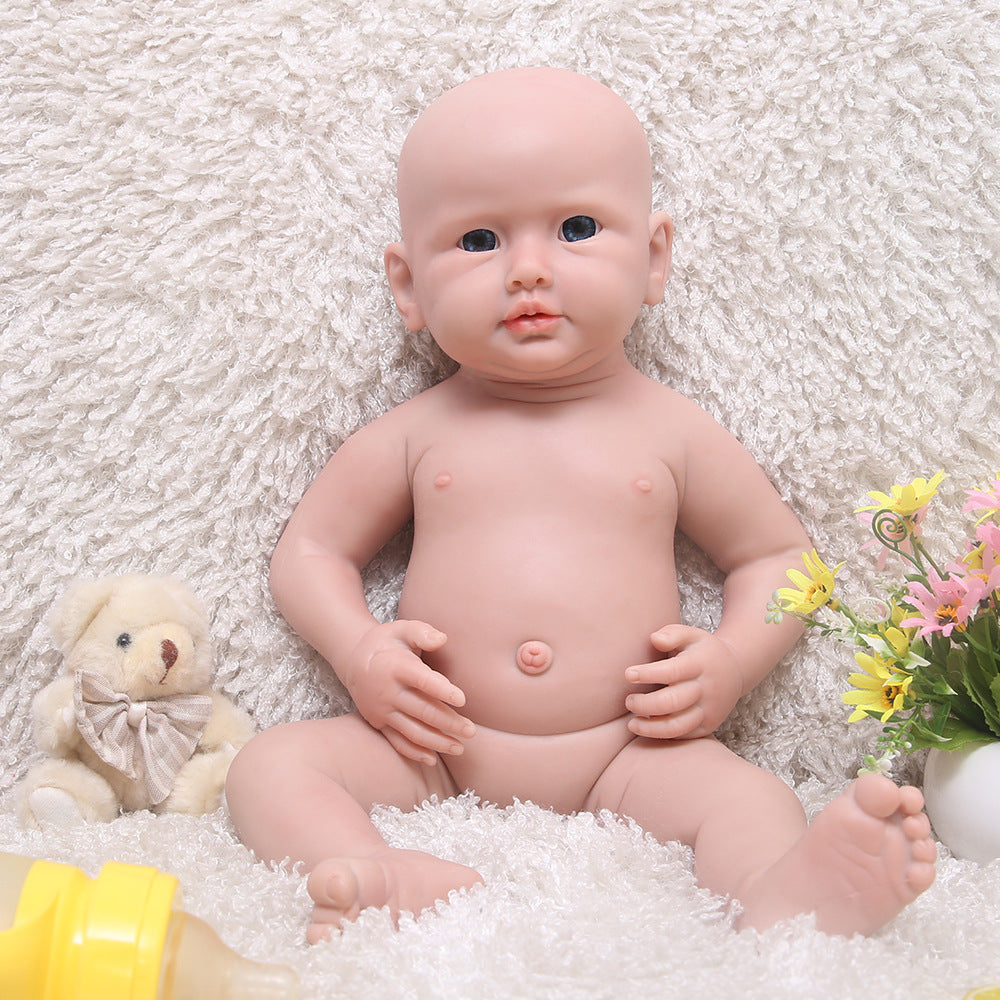 20 inch Eyes Open Full Body Silicone Baby Dolls Realistic, Non Vinyl Dolls, Bald Newborn Silicone Dolls Full Silicone Baby - Girl - TRANSWEET