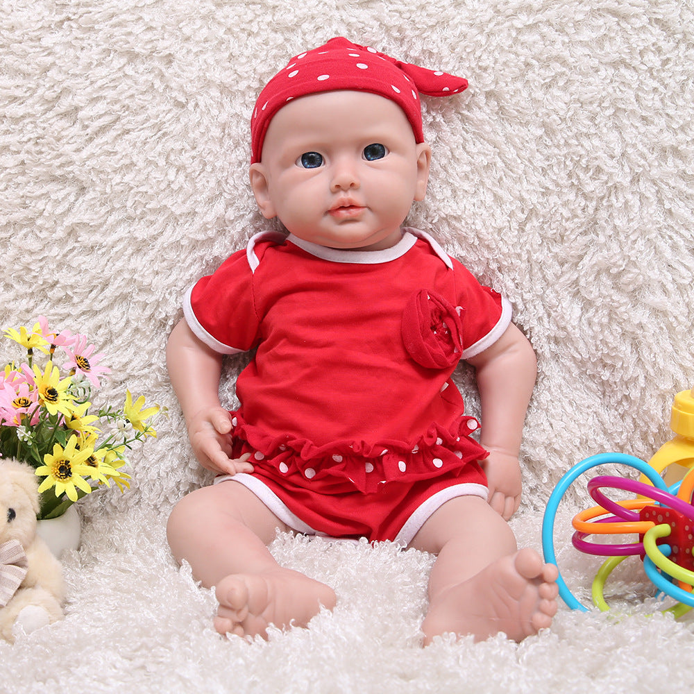 20 inch Eyes Open Full Body Silicone Baby Dolls Realistic, Non Vinyl Dolls, Bald Newborn Silicone Dolls Full Silicone Baby - Girl - TRANSWEET