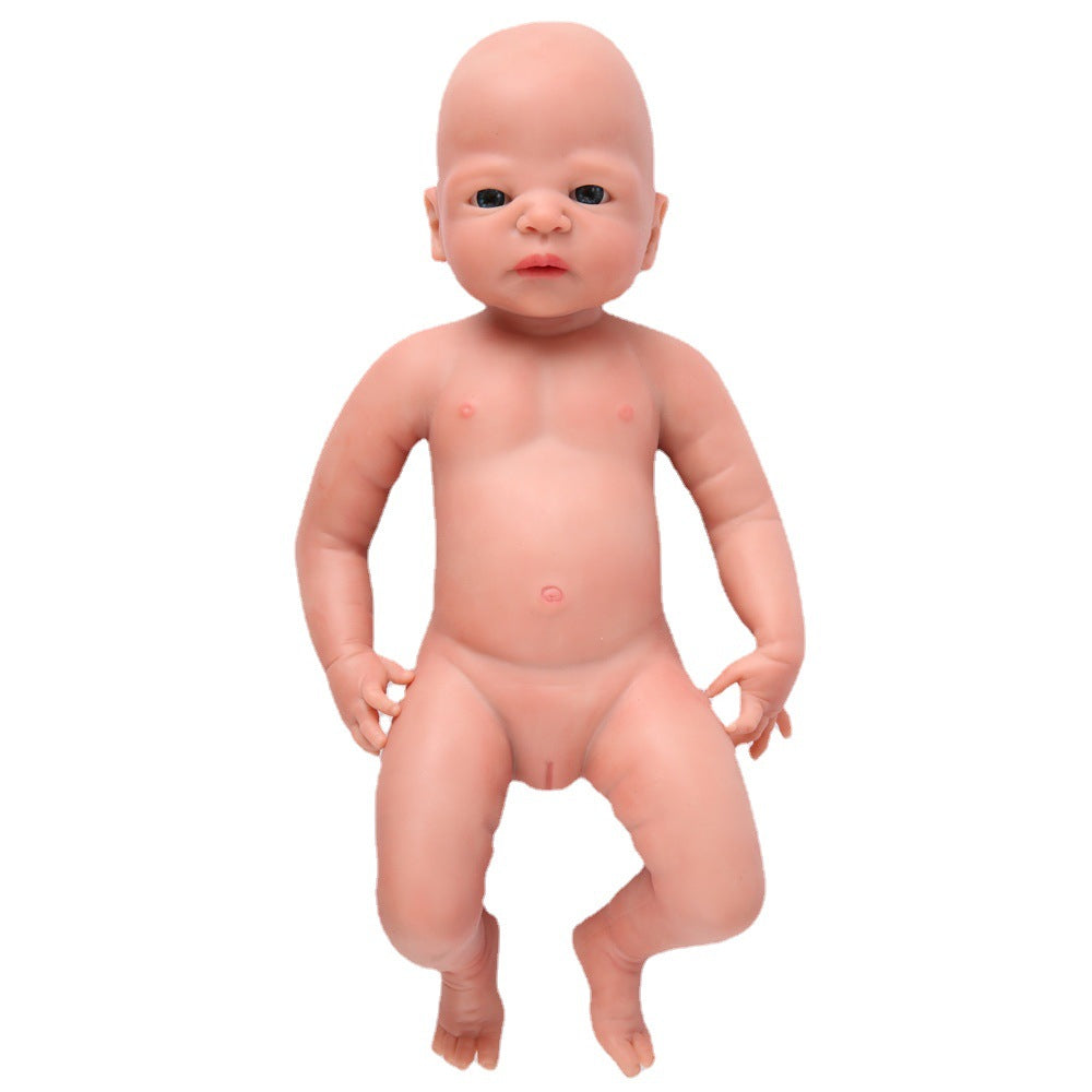 21 inch Full Body Silicone Baby Dolls Realistic, Not Vinyl Dolls, Bald Real Lifelike Silicone Baby Doll Girl With Clothes - TRANSWEET