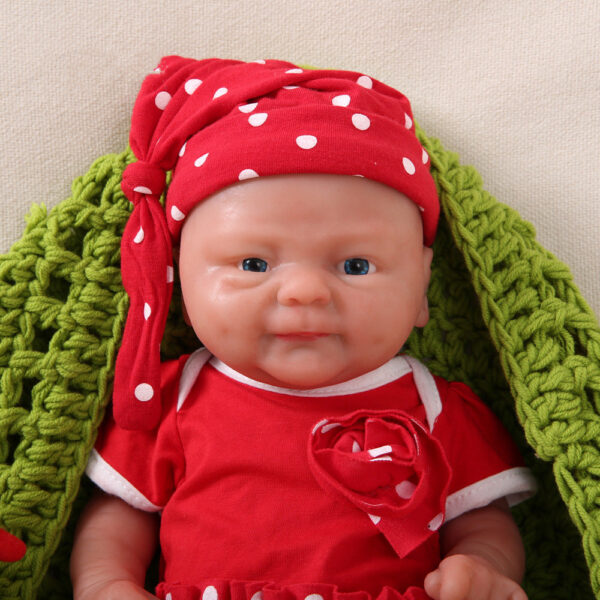 14 inch Full Body Silicone Baby Dolls Bald, Not Vinyl Dolls, Reborn Full Silicone Baby for Kid's Birthday Gifts Doll Collectors - Girl - TRANSWEET