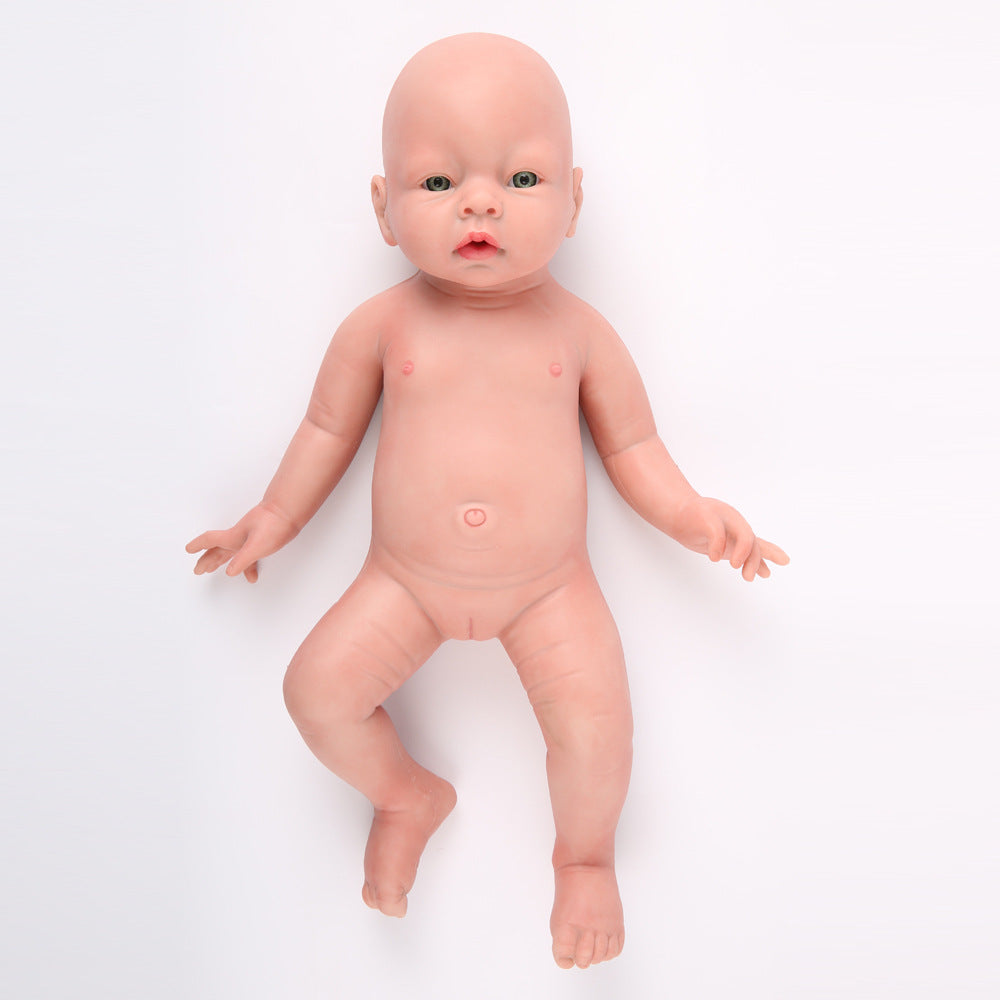 20 Inch Full Silicone Baby Dolls That Look Real, Not Vinyl Dolls, Eyes Open Realistic Newborn Bald Silicone Baby Girl - TRANSWEET