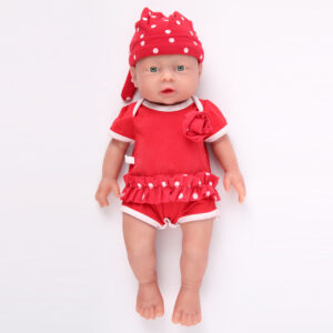 16 Inch  Full Body Silicone Baby Dolls Lifelike Alive Newborn Baby Doll Girl With Clothes - TRANSWEET