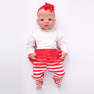 21 inch Full Body Silicone Baby Dolls Realistic, Not Vinyl Dolls, Bald Real Lifelike Silicone Baby Doll Girl With Clothes - TRANSWEET