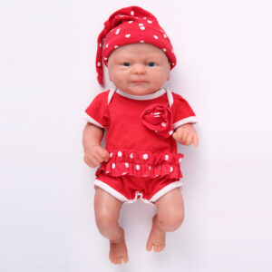 14 inch Full Body Silicone Baby Dolls Bald, Not Vinyl Dolls, Reborn Full Silicone Baby for Kid's Birthday Gifts Doll Collectors - Girl - TRANSWEET