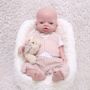 19 Inch Eyes Open Full Body Silicone Baby Dolls Realistic, Non Vinyl Dolls, Platinum Reborn Silicone Baby Doll- Boy - TRANSWEET