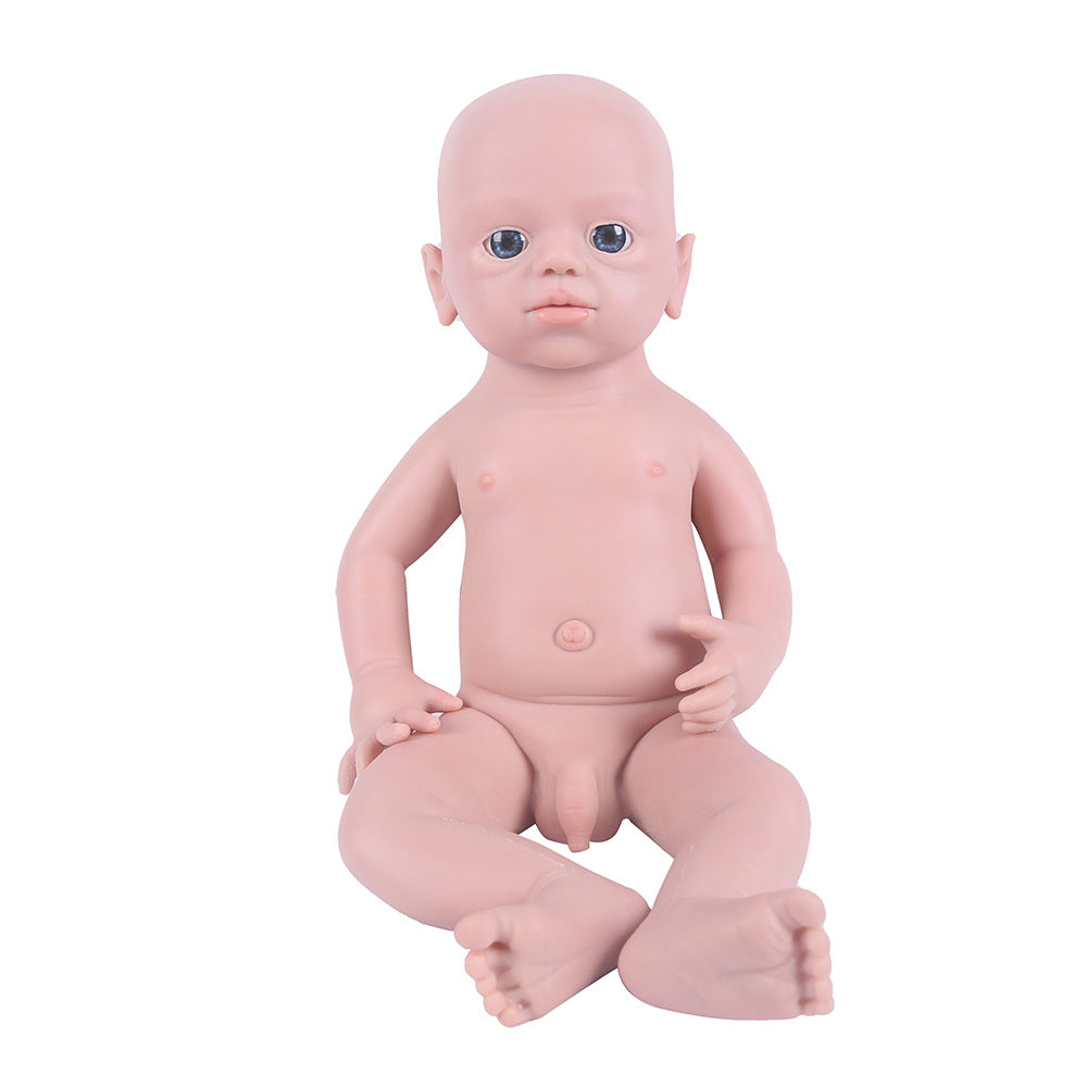 19 inch Eye Open Full Body Silicone Baby Dolls, Not Vinyl Dolls,  Lifelike Silicone Dolls Asleep Full Silicone Baby - Boy - TRANSWEET