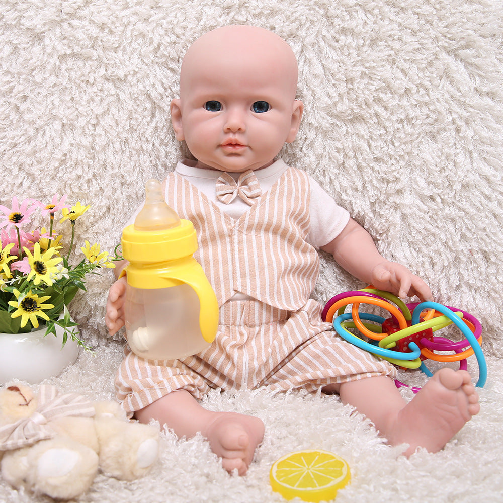 20 inch Eyes Open Full Body Silicone Baby Dolls Realistic, Non Vinyl Dolls,  Real Full Weighted Silicone Baby Doll Boy - TRANSWEET