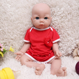 17 inch Full Body Silicone Baby Dolls , Non Vinyl Dolls, Realistic Newborn Silicone Baby Doll  for DIY Lovers Doll Collectors - Girl - TRANSWEET