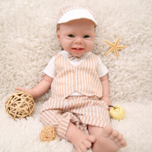 19 Inch Full Body Silicone Baby Dolls Realistic, Non Vinyl Dolls, Newborn Silicone Dolls Full Silicone Baby - Boy - TRANSWEET