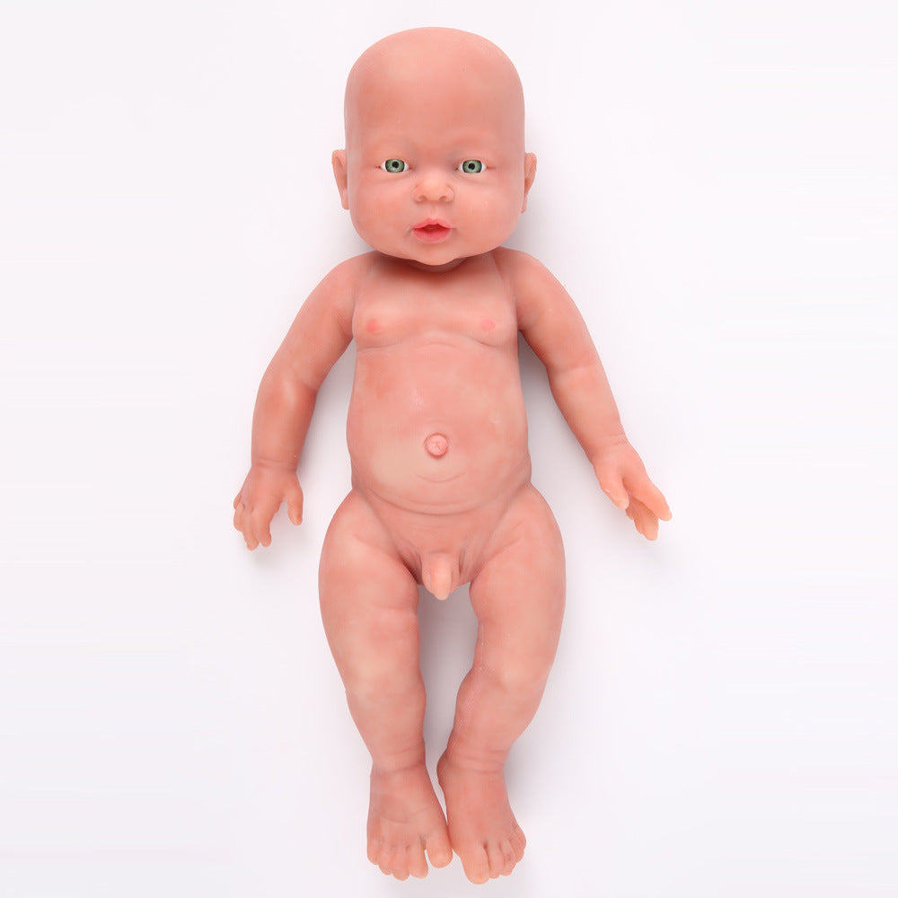 16 Inch Full Body Silicone Baby Dolls Bald, Not Vinyl Dolls, Reborn Full Silicone Baby for Kid's Birthday Gifts Doll Collectors - Boy - TRANSWEET