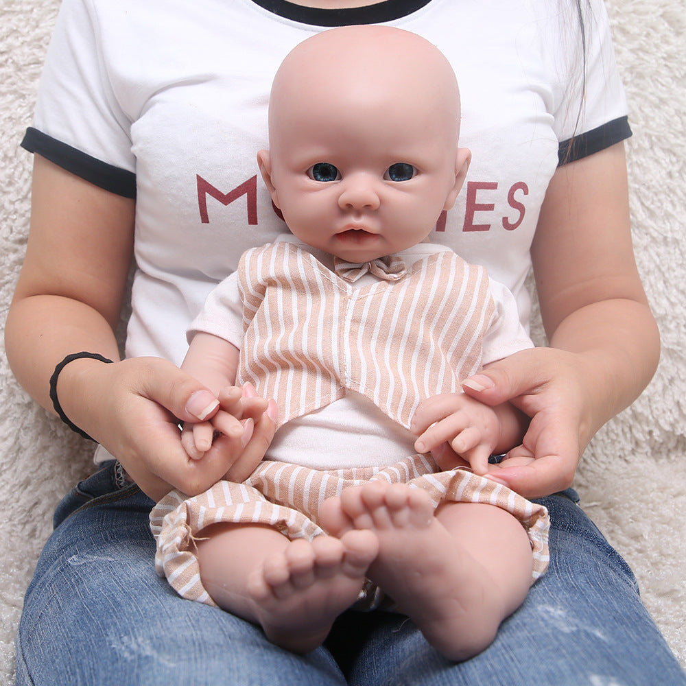 19 Inch Eyes Open Full Body Silicone Baby Dolls Realistic, Non Vinyl Dolls, Reborn Silicone Dolls Boy - TRANSWEET