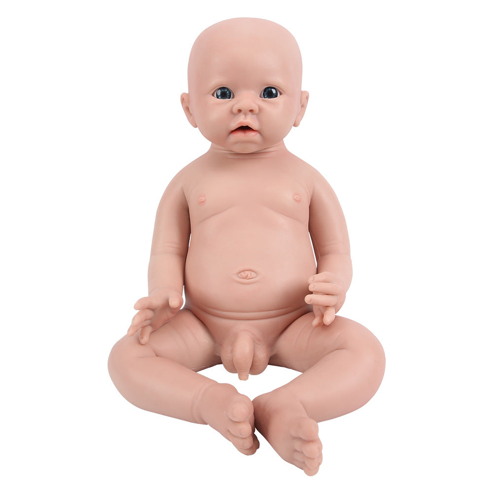 19 Inch Eyes Open Full Body Silicone Baby Dolls Realistic, Non Vinyl Dolls, Reborn Silicone Dolls Boy - TRANSWEET