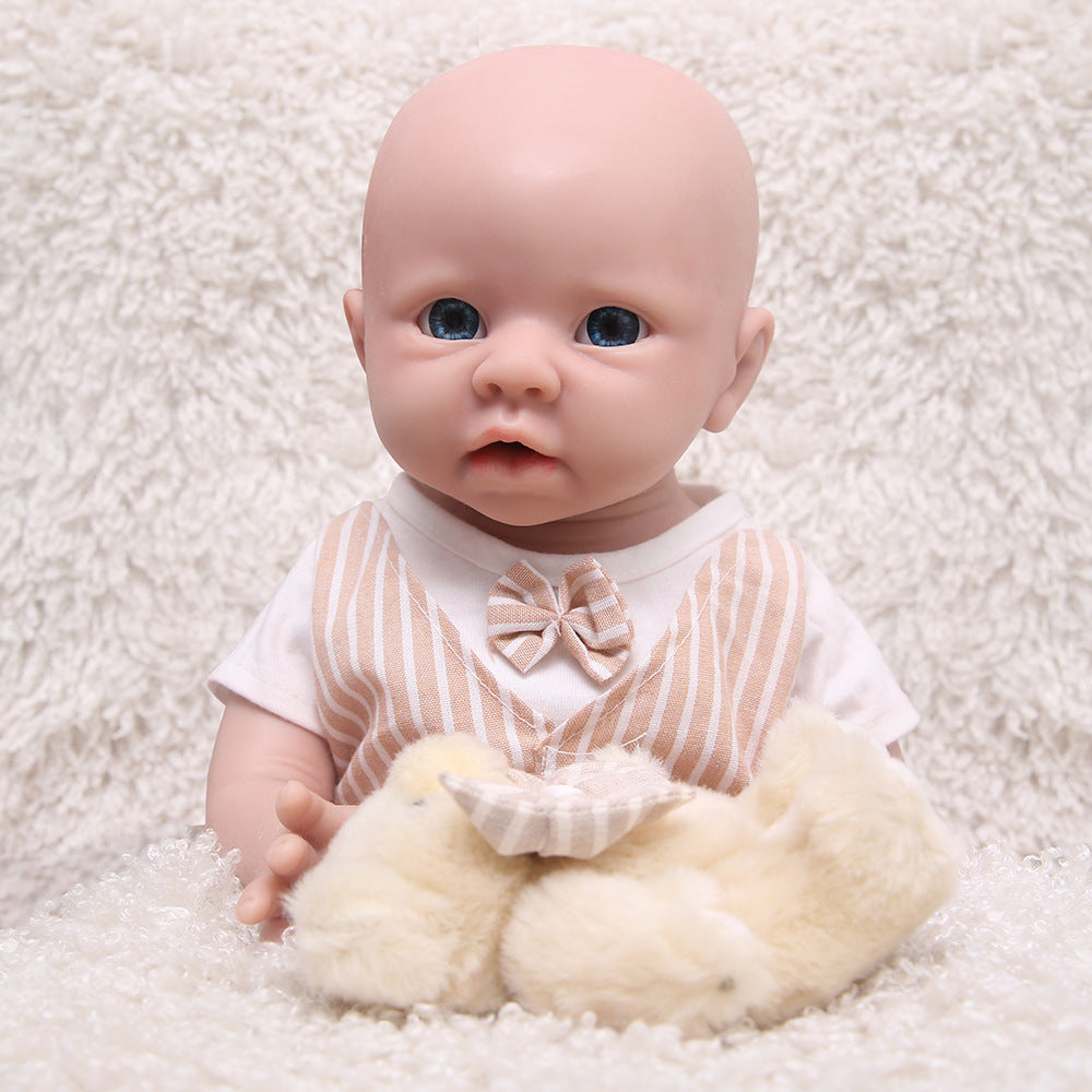 19 Inch Eyes Open Full Body Silicone Baby Dolls Realistic, Non Vinyl Dolls, Reborn Silicone Dolls Boy - TRANSWEET